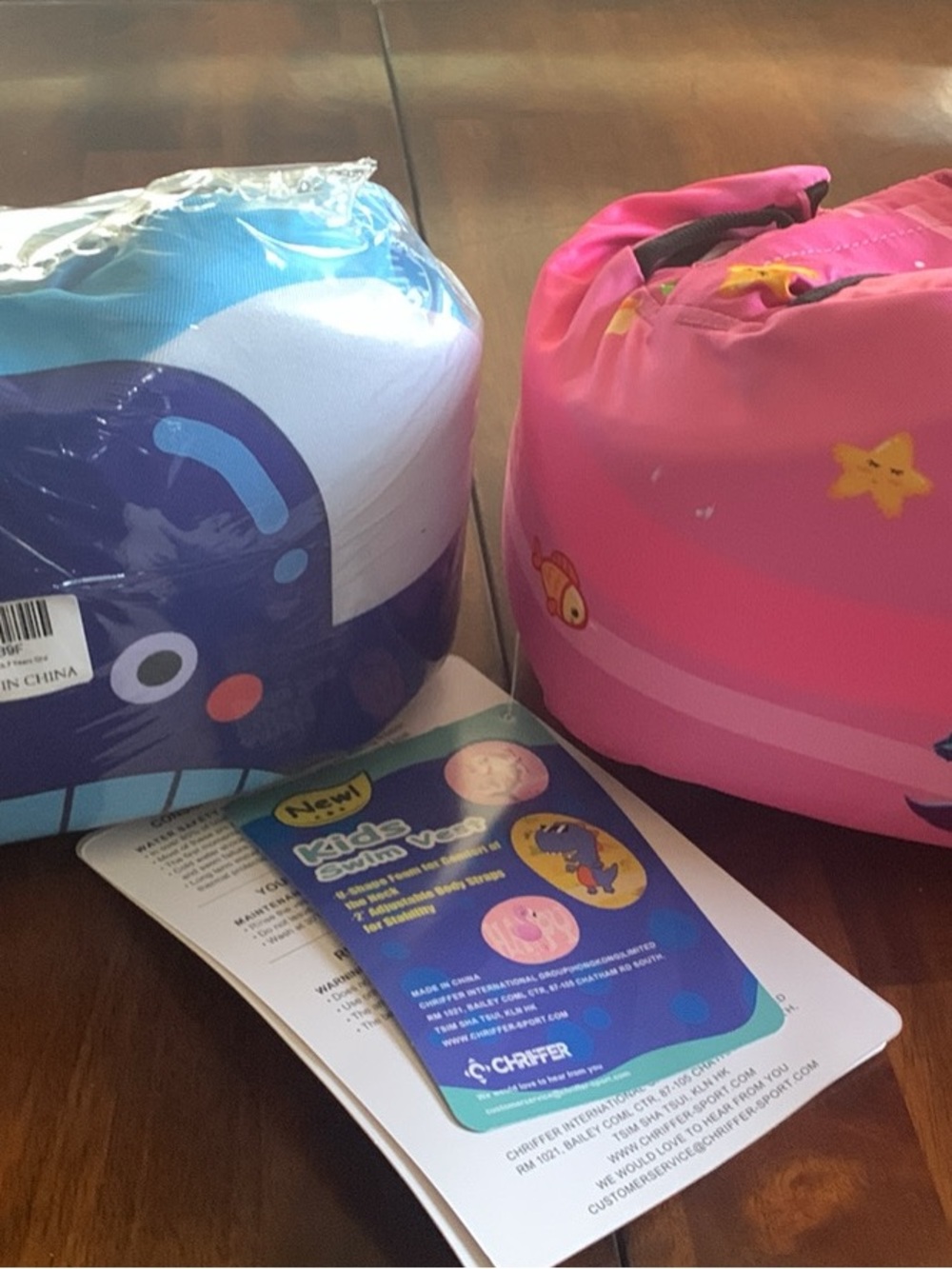 Kids Swim Vest - Pink & Blue Floatation Vest for Children